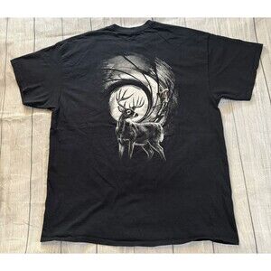 Buck Wear Graphic T Shirt Hunter Hunting Deer Size XL? See Dimensions Black